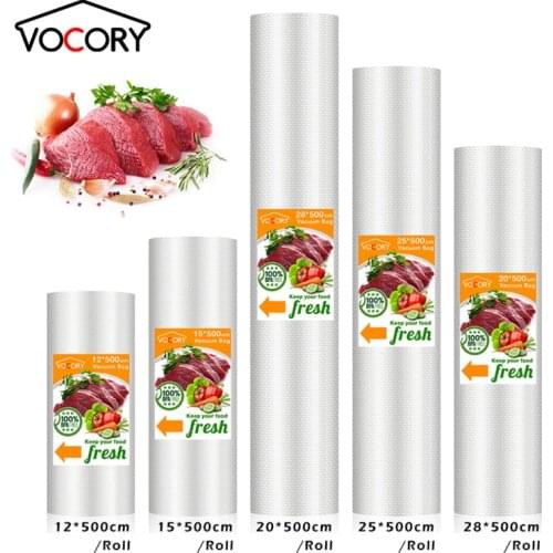 12/15/20/25/28cm*500cm Kitchen Food Vacuum Bag Storage Bags For Vacuum Sealer Packaging Rolls Food Fresh Saver Vacuum Bags