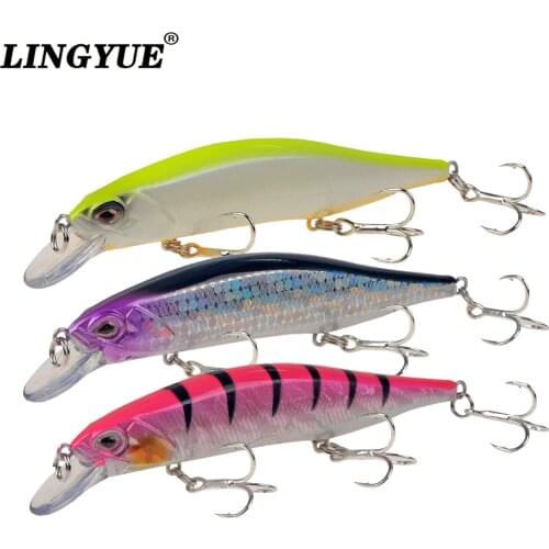 LINGYUE Quality Crankbait Fishing Lure Jerkbait 120mm 15.5g Floating Wobbler Minnow Bass Pike Bait Fishing Tackle MUSTAD Hooks