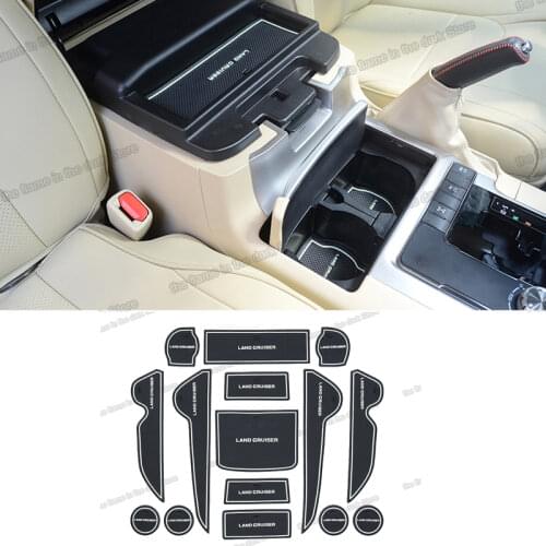 Lsrtw2017 Car Door Cup Slot Mat for Toyota Land Cruiser 2008 2009 2010 2011 2012 2013 2014 2015 2016 2017 2018 2019 2020 Lc200
