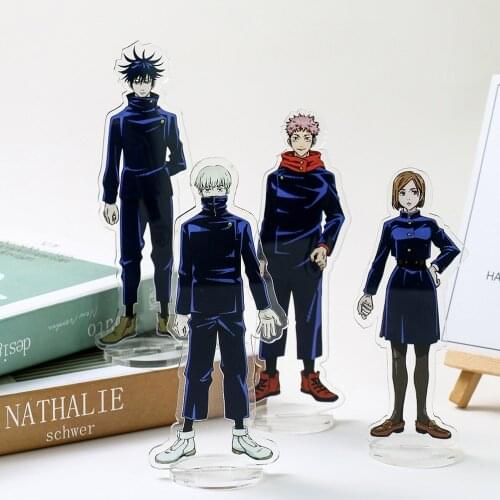 Anime Jujutsu Kaisen Cosplay Stand Plate Gojou Itadori Fushiguro Kugisaki Figure Action Standing Sign