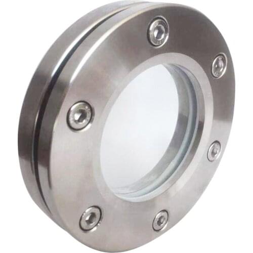 Factory Direct New 304 Stainless Steel Flange Mirros Glass Window Sanitary Clip-on Observation Mouth DN100