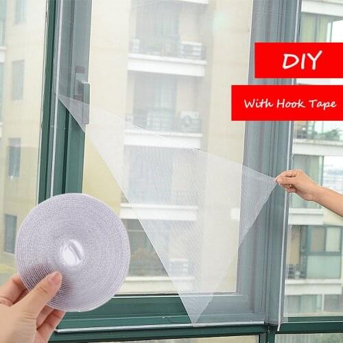 Diy Adhesive Inset Room Mosquito Anti Window Kitchen Insect Nets Door Indoor Bug Flying Mesh Protector Curtains Adhesive Screen