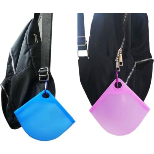 Silicone Portable Face Mask Storage Case + Gourd Buckle Dustproof Cover Holder Case Container Mask Storage Box Storage Organizer