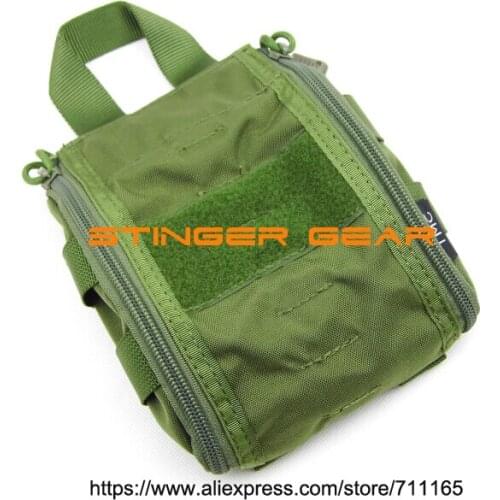TMC Trauma Kit Pouch Military Army Medical Pouch MOLLE System Olive PU Coating(SKU12050191)