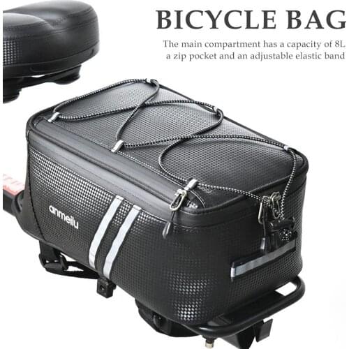 Motorcycles Bag Bicycle Case 8L Bike Pendulum Bag With Waterproof Rainproof Cover Dustproof Electric Back Seat Bag Accessories