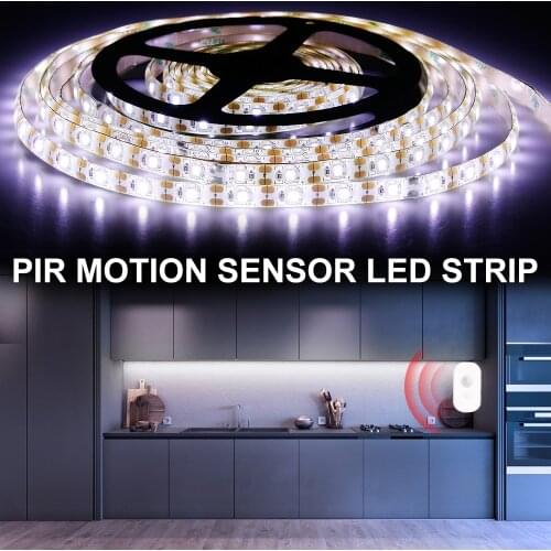 PIR LED Motion Sensor Light Strip 5V USB Wardrobe Bed Lamp LED Backlight IP65 Waterproof Touch Switch For Closet Stairs Kitchen