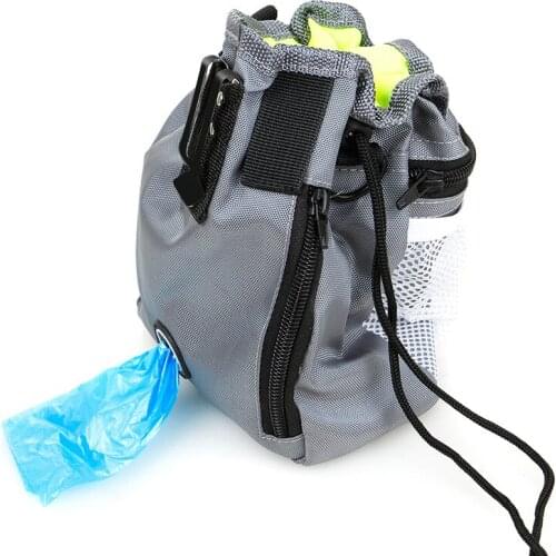 Dog Treat Training Pouch – Easily Carries Pet Toys, Kibble, Treats – Built-in Poop Bag Dispenser – 3 Ways to Wear