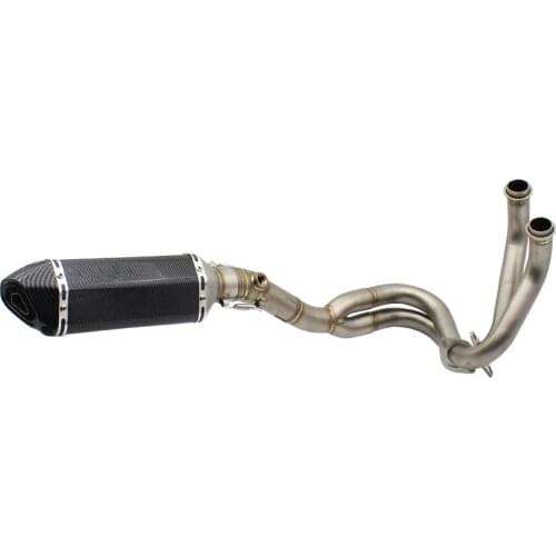 For Kawasaki ER6N ER6F NINJA650R Z650 Full Exhaust System Muffler Pipe Slip On DB Killer Motorbike Mid Front Link Tube Headers
