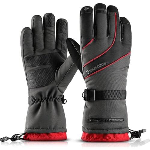Waterproof Ski Snowboard Snowmobile Gloves Fleece Thermal Motorcycle Cycling Gloves Men Women Winter Snow Mittens Skiing Gloves