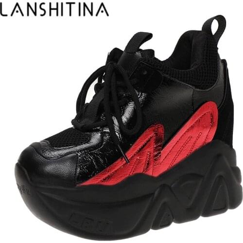 Chunky Platform Outdoor Sneakers Women Winter Super High Heels 12cm Casual Shoes Woman Height Increasing Boot Mujer 2020