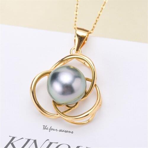 Factory Wholesale Real Solid S925 Sterling Silver Accessories DIY Jewelry Making Pearl Pendant For Women Charm Gift
