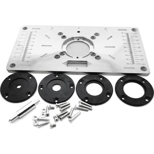 Aluminium Router Table Insert Plate Woodworking Benches Wood Router Trimmer Models Engraving Machine Flip Board