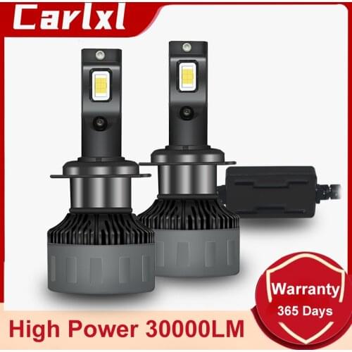 Carlxl Canbus High Power 30000LM Car LED Headlight H4 H7 H1 LED Lamp 9005 9006 H8 H9 H11 9012 Auto Lights Bulb Automobiles 12V