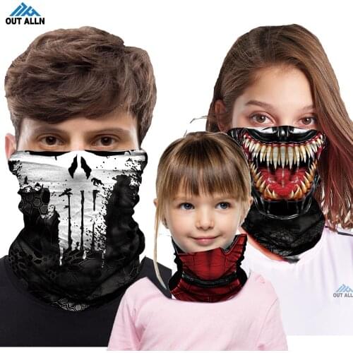 Venom Bandana Tube Buff Neck Gaiters Multi-Scarf Headband Anonymous Balaclava Skimask Camping Sport Masque Punisher Face Shield