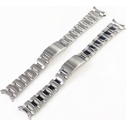 19mm 20mm Stainless Steel Oyster Band For Seiko Sxns80 Snxs79 Seiko 5 Snxs79k Snxs77k Snxs73 Casio Watch Strap Bracelet Belt