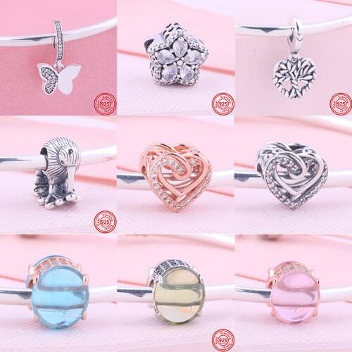 2021 New Love Dreamcatcher Safety Chain Charm DIY Bead Fit Original Pandora Charms Silver 925 Bracelet For Girl Fashion Jewelry