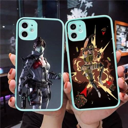 Apex Legends Phone Case For iPhone 12 11 Mini Pro XR XS Max 7 8 Plus X Matte transparent blue Back Cover