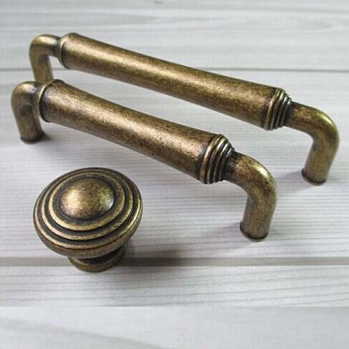 Kitchen cabinet door handles bronze drawer dresser cupboard door pulls handles 128mm antqiue brass furniture hardware handles 5"