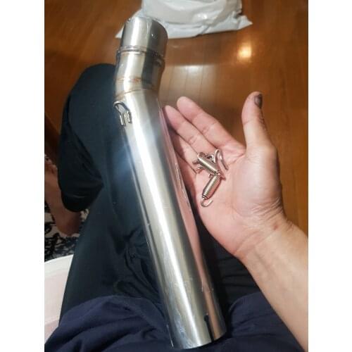 Motorcycle 51MM Slip on Exhaust Middle Muffler Pipe Tube Escape Connection For Yamaha Fazer 600 2001 / Honda CB1300 2003-2013