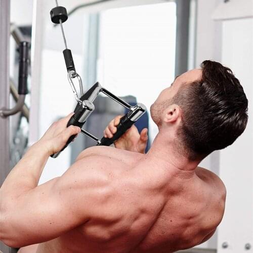 Steel Cable Rowing Handles Rotating Ring Pull Down Double D-handles Home Gym Fitness Attachment Heavy Cable Machine Accessories