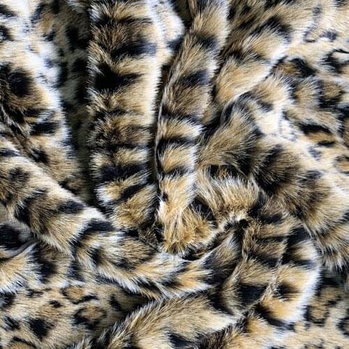 100*160cm Artificial Plush Fabric Garment Imitation Three-color Leopard Print Fur Collar Imitation Fox Toy Handmade DIY Fabric