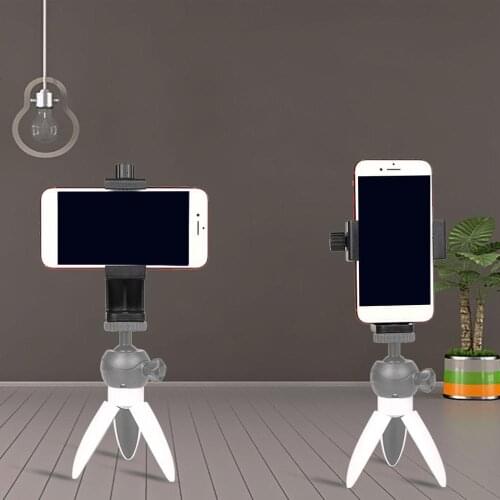 Phone Tripod Mount Adapter Clip Support Holder Stand Vertical&Horizontal Video Shooting for Andriod for iPhone Smart Phones