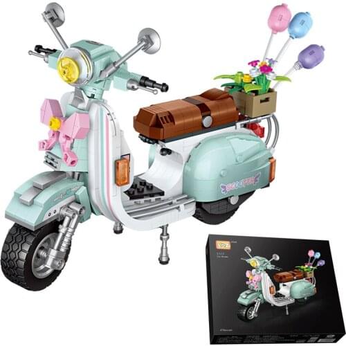 LOZ Mini Blocks Cute H Tech Vehicle Building Bricks Luxury Motorcycle Model Toy Micro Blocks Kids Gifts Toys For children 1117