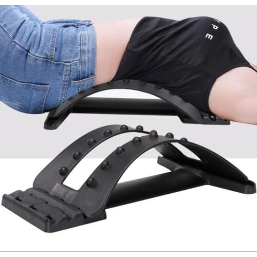 Back Massager Stretcher Lumbar Support Device Fitness Massage Equipment Stretch Relax Stretcher Spine Pain Relief Chiropractic