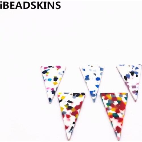 New arrival! 43x24mm 50pcs/lot acetic acid Triangle shape charm for earrings accessories/Earring parts Jewelry Findings making