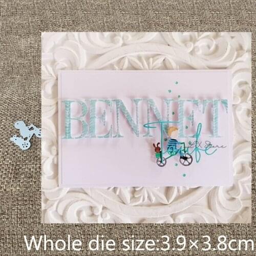 New Design Craft Metal stencil mold Cutting Dies child bunny on tricycle scrapbook die cuts Album Paper Card Craft Embossing