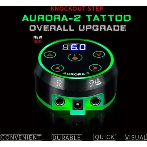 New Tattoo Power Supply Professional AURORA II And I LCD Screen Mini Adapter for Coil Rotary Tattoo Machines сила татуировки