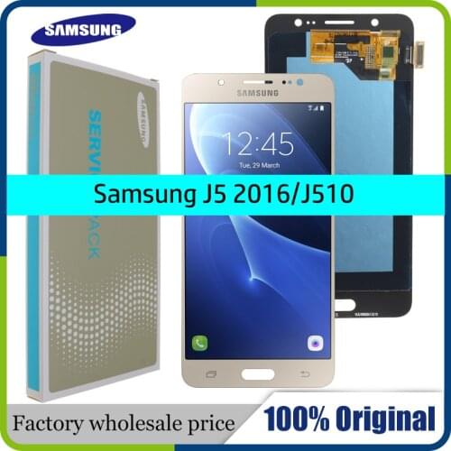 ORIGINAL 5.2'' SUPER AMOLED LCD for SAMSUNG Galaxy J5 2016 Display J510 J510F J510FN J510M Touch Screen Digitizer Assembly