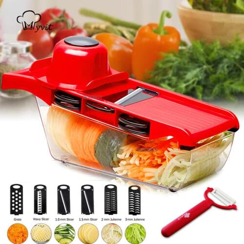 Vegetable Cutter Grater for Vegetables Slicers Shredders Multi Slicer Peeler Carrot Fruit 6 in 1 Gadgets Vegetable Cutting Tools