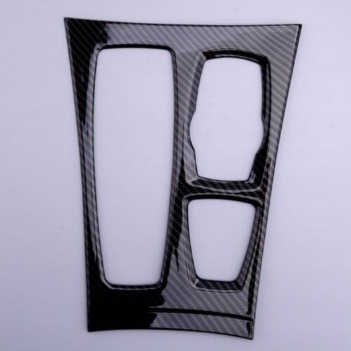 Console Gear Box Panel Cover ABS Carbon Fiber Style Black Fit for BMW X5 X6 E70 E71 2008 2009 2010 2011 2012 2013