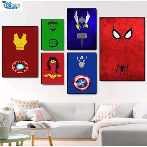 Marvel Avengers Comics Canvas Poster Wall Art Painting Superheroes Decorative Art Canvas Painting Posters Kids Gift Home Decor
