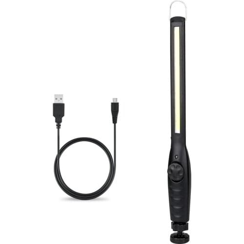 USB Charging LED Tactical Flashlight COB Hand Torch 4 Modes Work Light Rotate Magnetic Base For Car Repair Camping Trekking