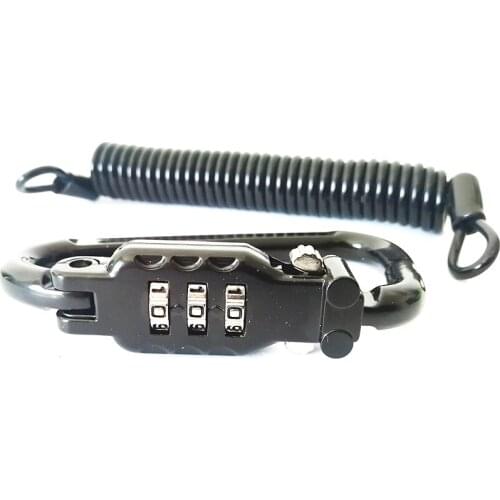 Universal Motorcycle Helmet Lock Helmet Combination Locking Carabiner with PIN code