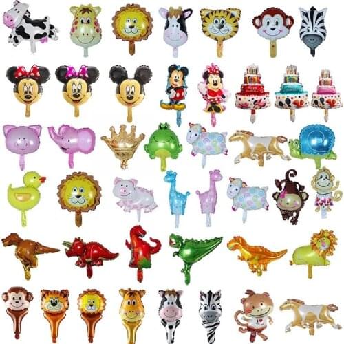10pcs Mini Animal Balloons Foil Dinosaur Baloon Insect Air Balloon Birthday Party Decorations Childrens Toys Gift Air Globos