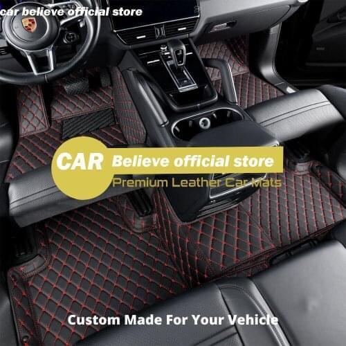 High quality Green Black Leather Car floor mat For citroen c3 c4 berlingo c5 aircross accessories