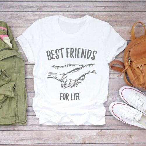 Women T-shirts Cartoon Dog Friends Funny Hand Pet Animal Cute Ladies Print Lady Womens Stylish T Top Shirt 2021 Tee T-Shirt