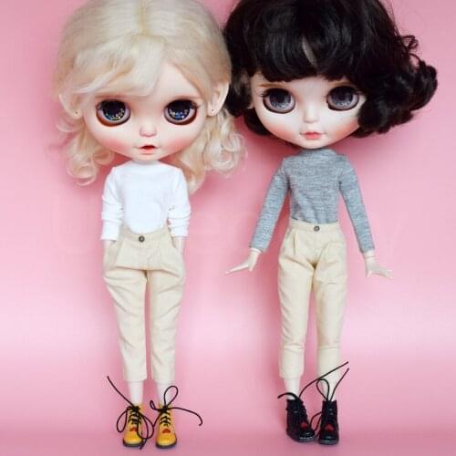 1PCS 1/6 Dolls Accessories Casual Khaki Cropped Pants for Blyth, Licca, AZ Doll Clothes Girl Toy