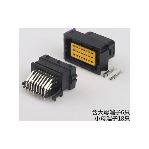 1pcs Car 24 pin seal connector oil change gas computer board ECU black