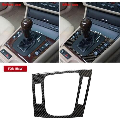 1pcs Car Right Carbon Fiber Gear Shift Center Console Panel Decorative Cover for BMW E46 1998-2005 High Quality Car Accessories