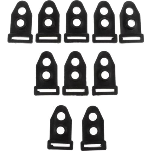 10pcs High-Quality PVC Tent Clip Clamp Set Survival Feet Clamp Outdoor Fasteners Black 4cm