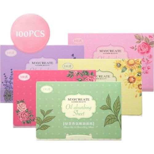 100sheets/pack Facial Oil Blotting Sheets Oil Absorbing Papers Face Cleanser Acne Treatment Deep Cleansing Oil Control Tool