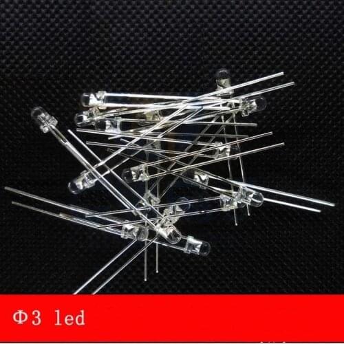 1000pcs/lot 3MM LED Lamp super bright white hair and blue light blue LED light-emitting diode Bai Falan long legs
