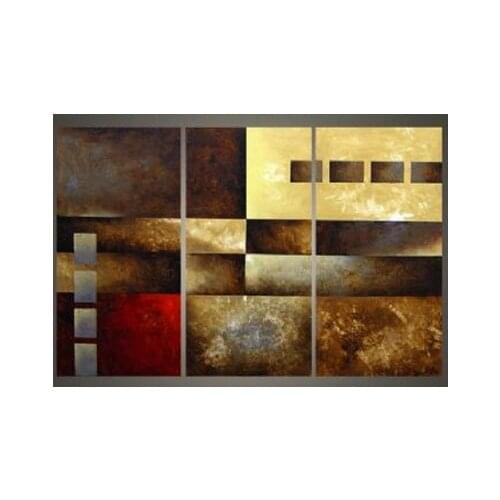 3 pcs Hand Painted Canvas Painting-A Matter Of Vision I-Modern Canvas Art Wall Decor-Abstract Oil Painting Wall Art