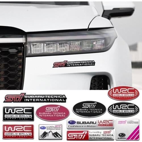 3D Aluminum Metal Car Stickers Emblem Badge Tail Decal Car Styling For Subaru LEGACY Forester Outback Rally WRC XV STI Impreza