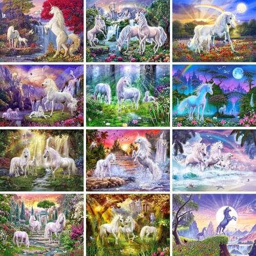 5D DIY Diamond Painting "Cheerful Horse" Square/Round Animal Mosaic Rhinestone Embroidery New Summer Home Decoration