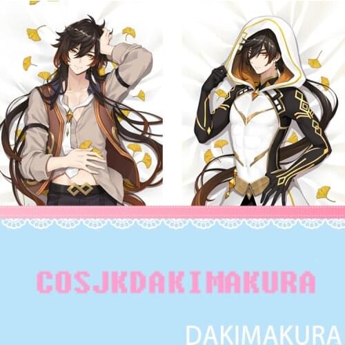 Anime Dakimakura Genshin Impact Zhongli Lovely Girl HD Print Pillowcase Body Hugging Pillow Cover Case Otaku Room Cosplay Decor